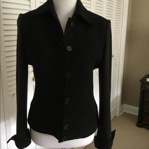 ANN TAYLOR wool short jacket size S .